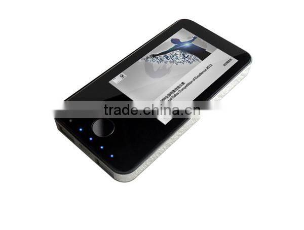2014 NEWEST best Quality External Portable Mobile Battery bank, screen advertising power bank,