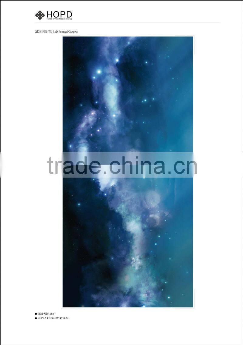 Luxury galaxy pattern 3D printed Carpet for decoration