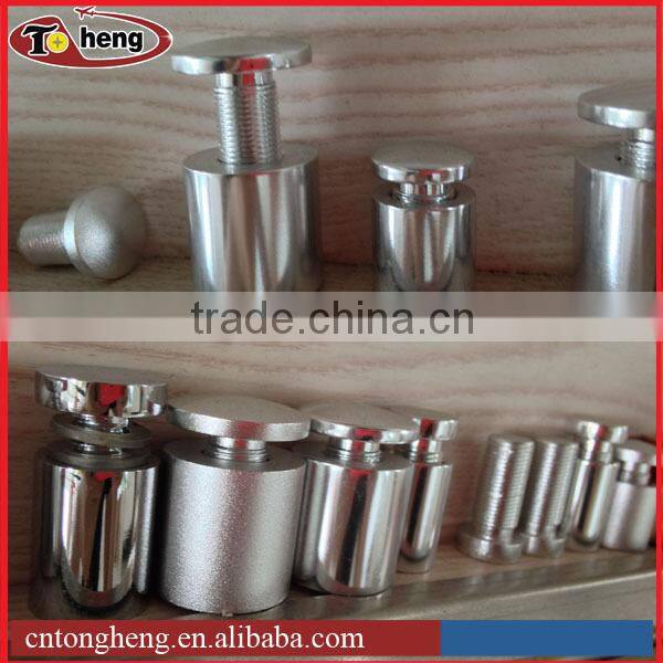 Stainless Steel Glass Fixing Point Standoff with flat top or counter sunk screw