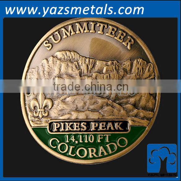customize metal retro club coin for awards