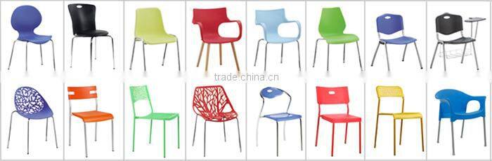 Super cheap wholesale black restraunt stacking dining tube plastic chair with cushion PM124