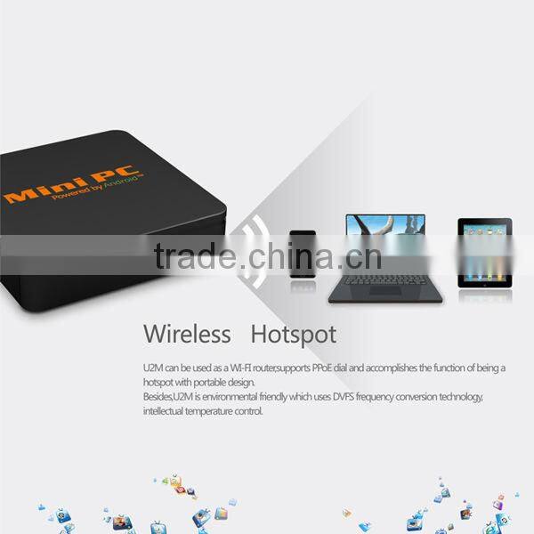 1080p full hd gigabit network media player mini android tv box smart mini pc android 4.2