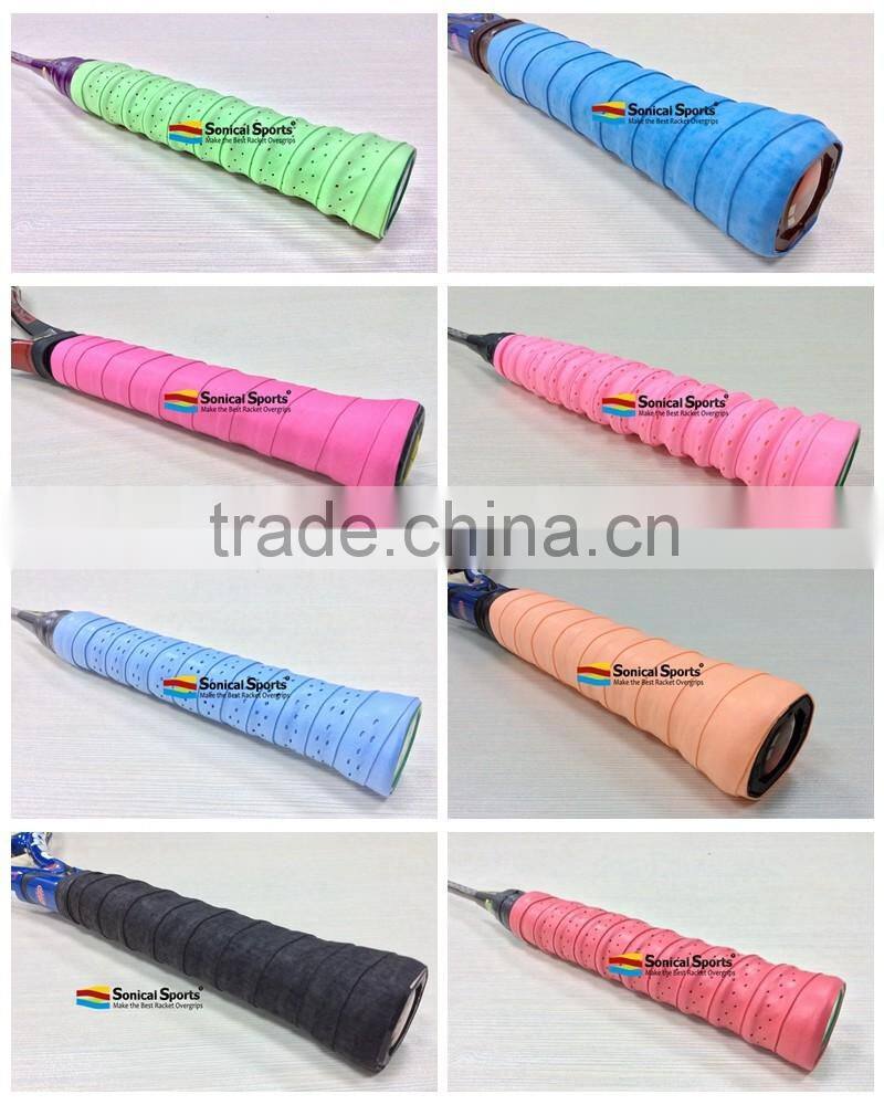 Dry feel buffed surface anti-slip tennis overgrips, custom tennis overgrip