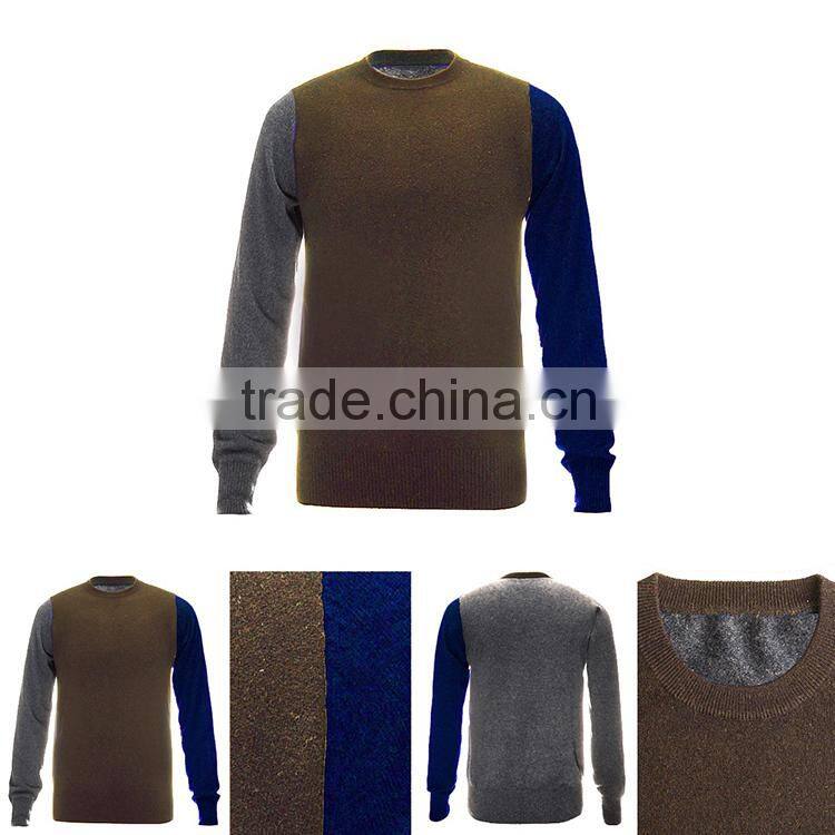 Casual Style Hot Selling knitting Gradient Men Cashmere Sweater