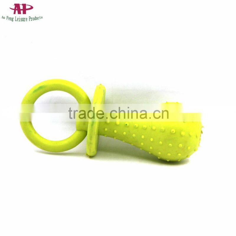 Pet Toy with Bell Insert Lovely Nipple Shaped Dog Rubber Chew Training Toys