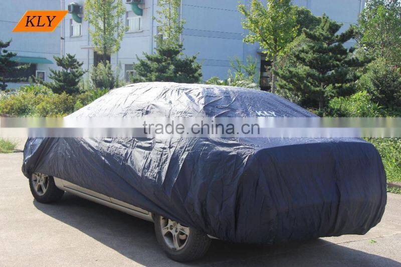 Blue polyester waterproof car cover