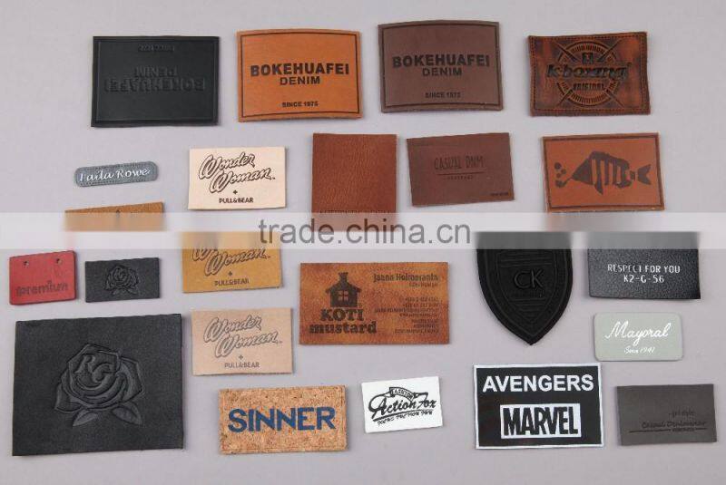 Cheap Custom Apparel Decorative Printed Faux Leather Patch/Label