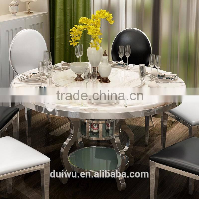 High quality modern bali 8 seater perfect round rotating dining table
