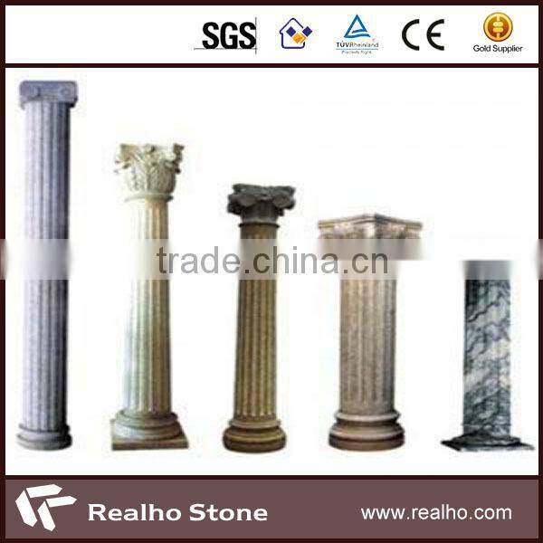decorative roman marble column , stone pillars