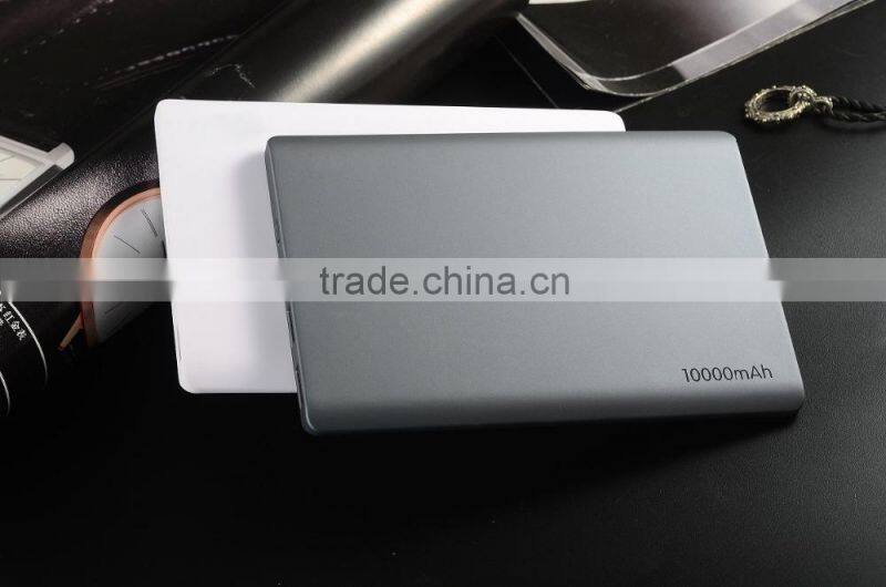 2016 New design 10000mah aluminum case power bank with lithium polymer battery for mobile phone