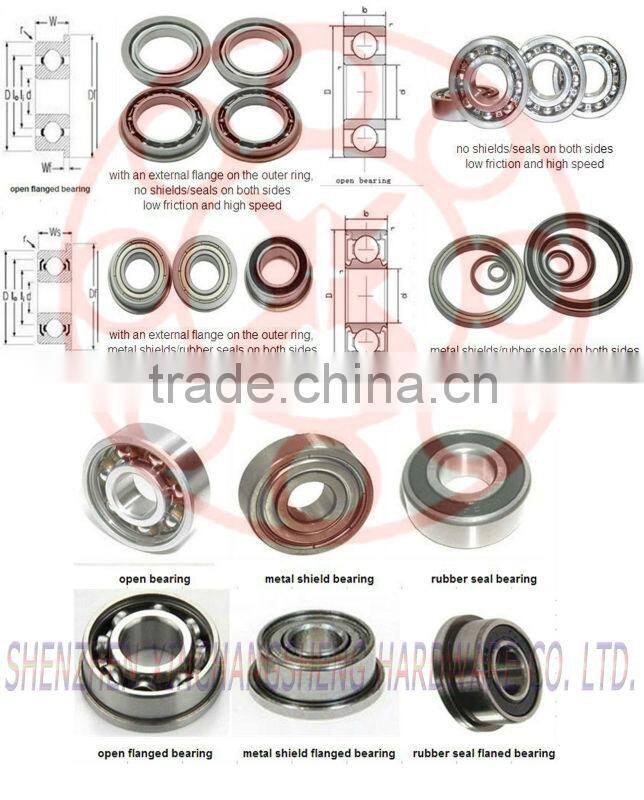 high performance deep groove ball bearing MR62