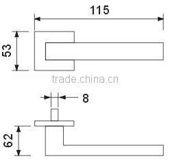 HS065 Stainless steel casting door handle