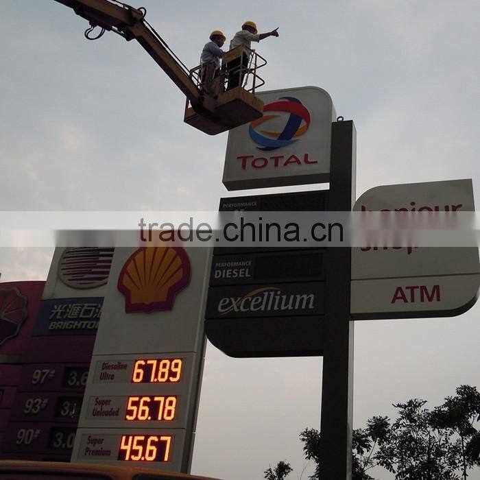 Colored Led Pylon Sign Totem Advertising Outdoor Prices