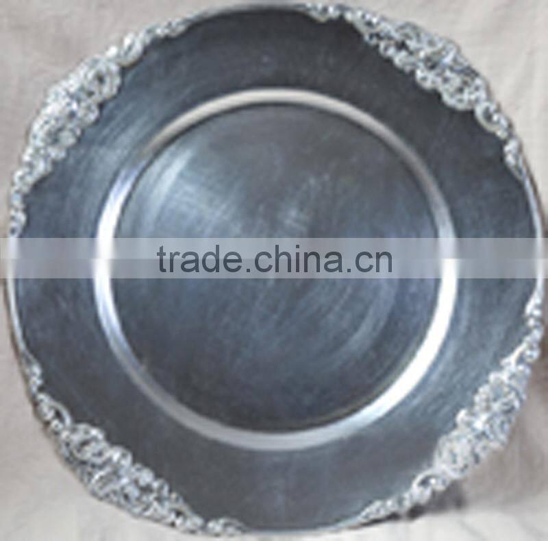 High quality wedding silver charger plate for sale