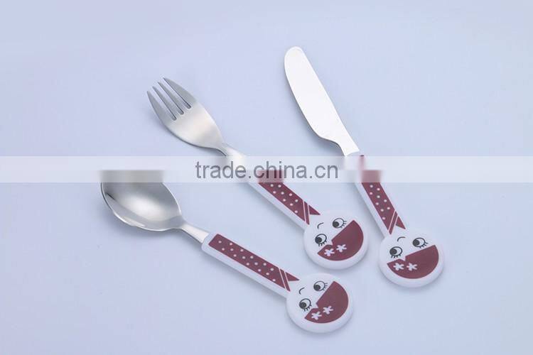 stainless steel children knife fork spoon set