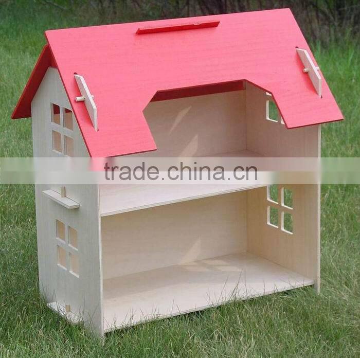 EN71 Wooden Doll House with Furnitures