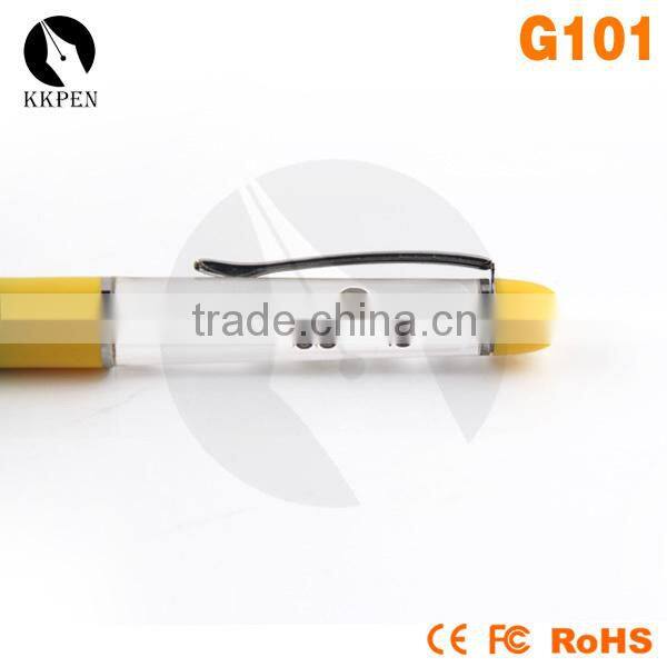 KKPEN customized metal liquid light up pen with sand timer floater