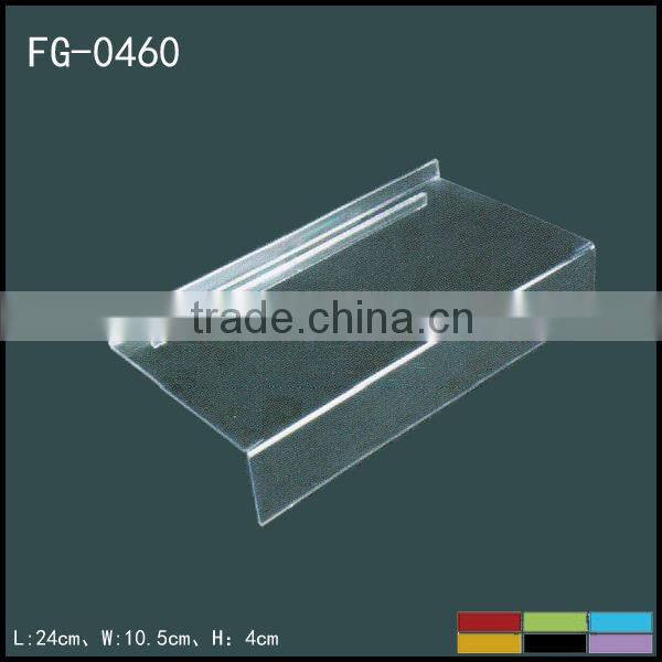 Clear acrylic counter shoe store display racks