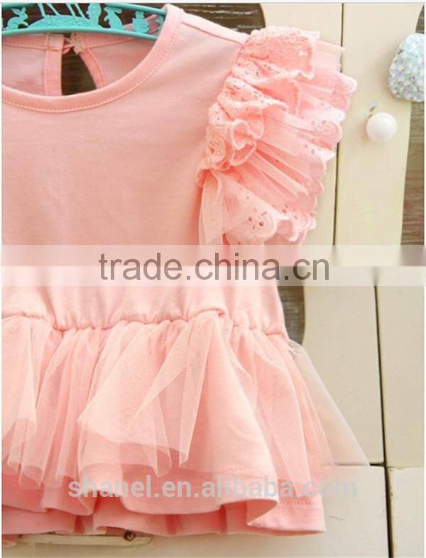 OEM childrens t shirts with flare sleeve cuff