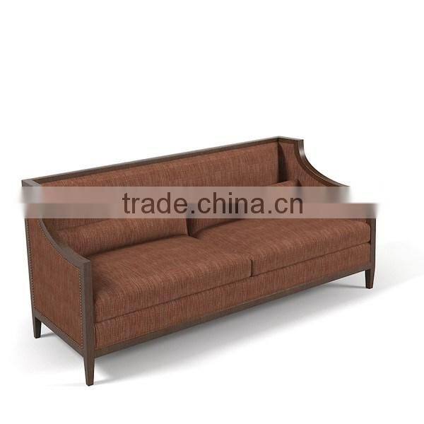 French style modern sofa design velvet fabric solid wood hotel living room sofa