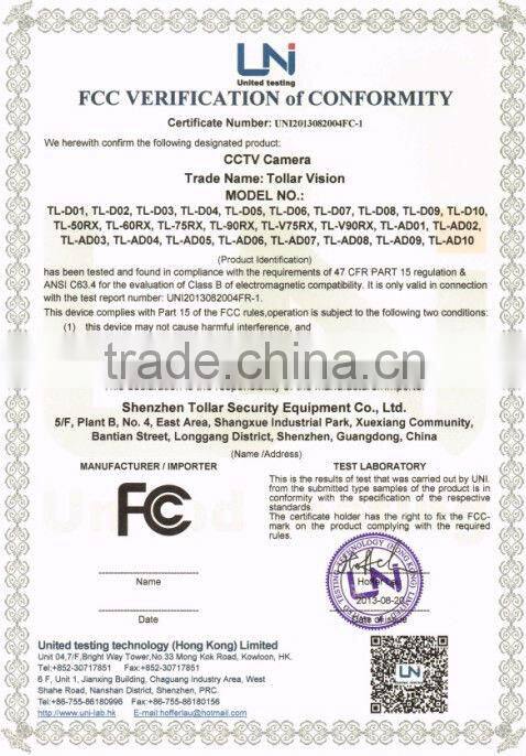 Sony 700TVL CCTV Camera with OSD Outdoor Waterproof Security WDR CCD IR Camera with 6mm CS lens(TL-IR010)