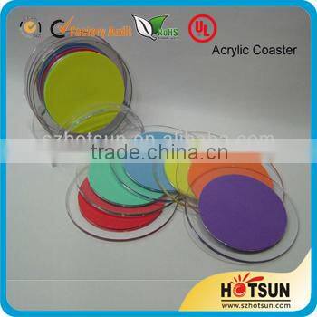 Hot sale colored acrylic drink coasters