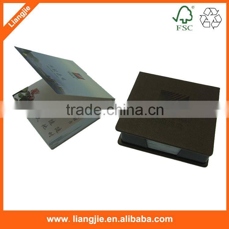 Creative office memo pad with PU leather case