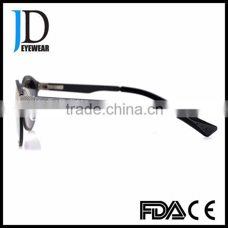 Best Quality wood grain surface Italy design round Carbon Fiber sunglasses