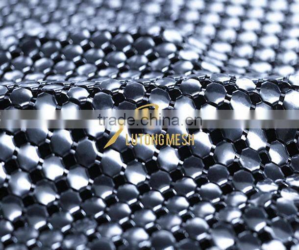 Metal sequin drapery for room divider