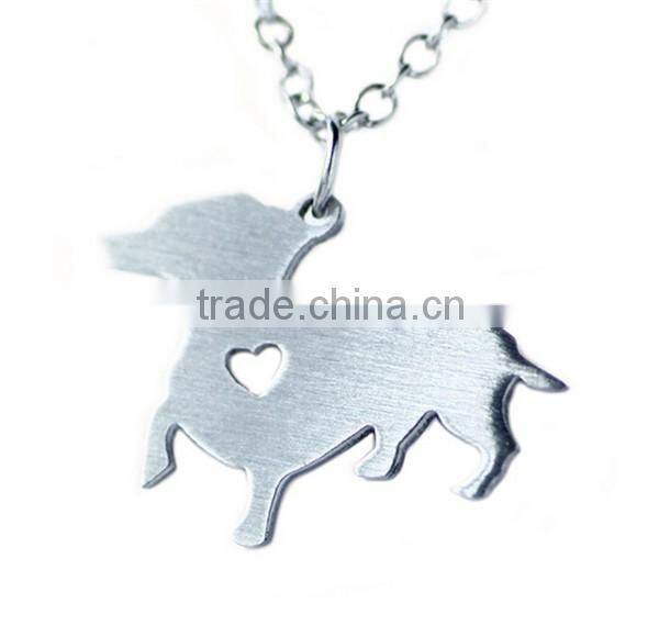 316L stainless steel cut pendant necklace animal fashion smart dog necklace