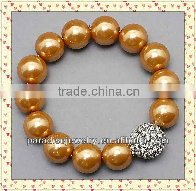 2012 Colorful handmade stretch crystal charm beaded Bracelet-14pcs/row-B22037-11