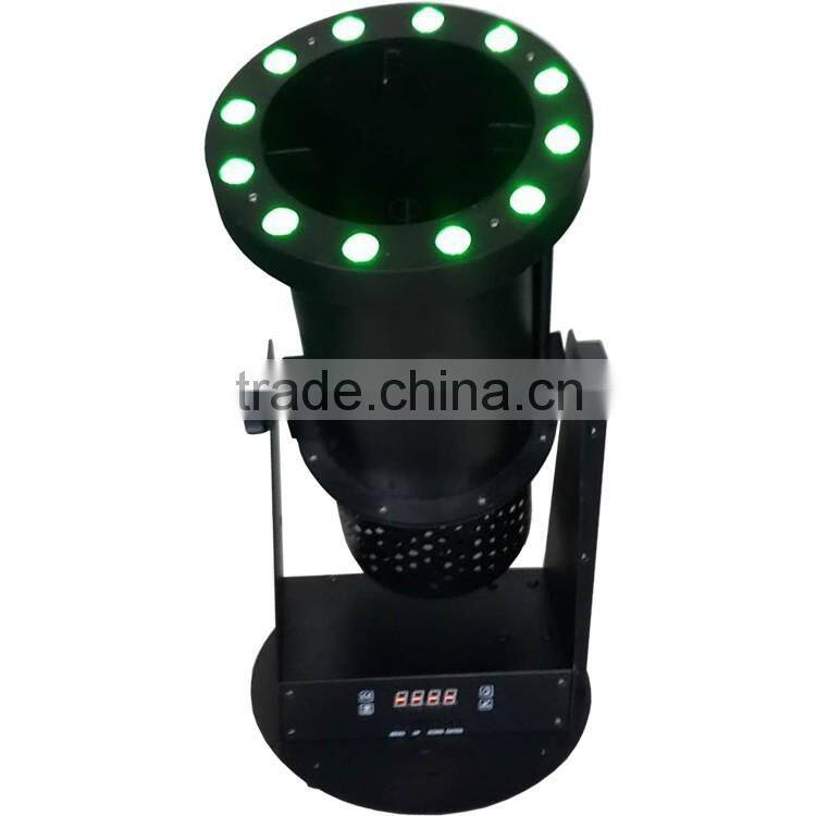 Three Years Warranty DMX512 Stage Spray Height 8-10m 15x3w RGB 1200w LED Cannon Confetti Machine