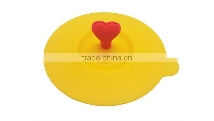cute funny heart shaped silicone cup lid cup cover
