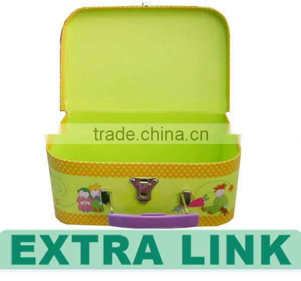 Mini Children Suitcase Kraft Paper With Handle Storage Box