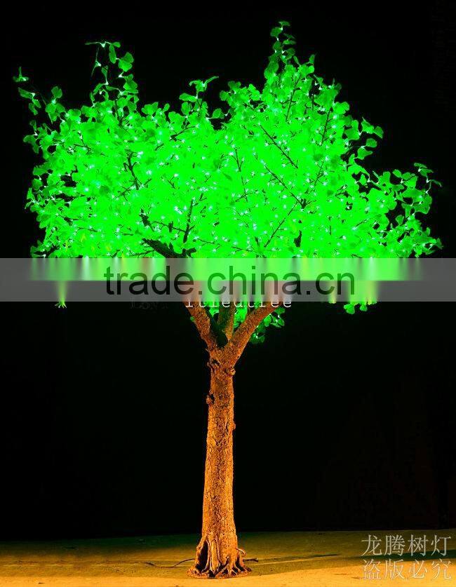 Waterproof ginkgo leaf artificial led light tree