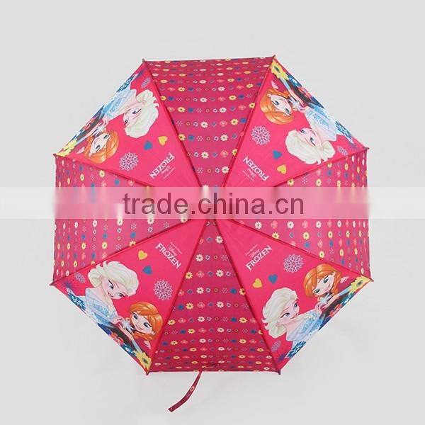 cheap fiber heat transfer straight kids umbrella