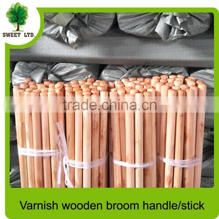 Well straight Varnished wood mop stick with Cheapest price