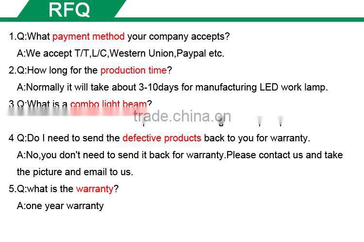 2015 new products led off road lights