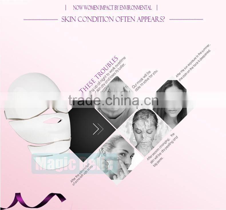 Strong performance PDT LED facial equipment pig collagen pack led mask for clinic use
