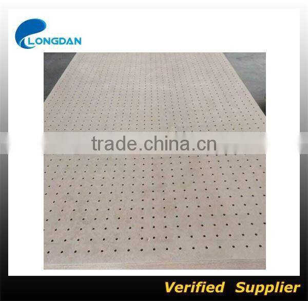 Perforated calcium silicate board for walls
