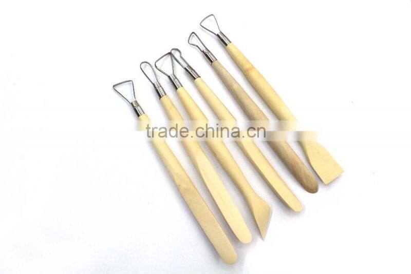 6pcs Hand Clay Pottery tools set with steel ribbon blades /sculpting tools