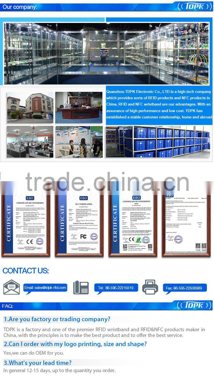 Rfid nylon rope wristband supplier for sale