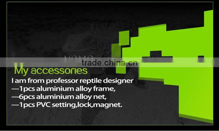 Nomo aluminum alloy mesh reptile terrarium with pvc bottom