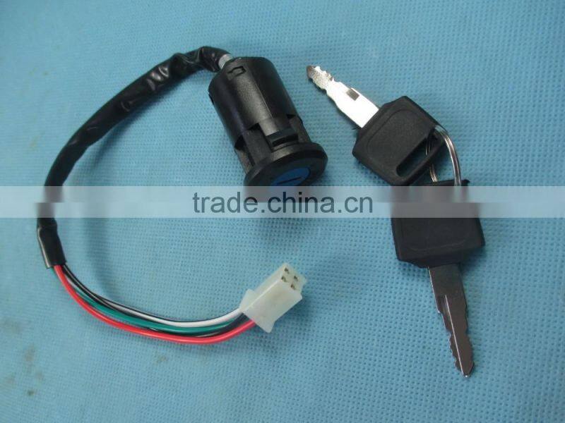 4 Wire Ignition Switch 2 Keys Motorcycle Scooter Bike Quad Go-Kart Pirt Bike