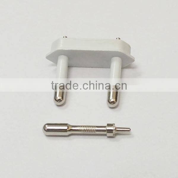 OEM brass charger plug metal parts with 2 pins
