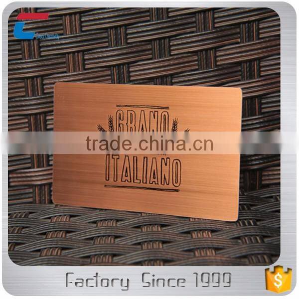 Customized Matte Black Laser Stainless Steel Metal Card