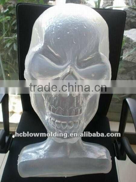 OEM Blow Molding plastic PE skull head/Halloween 3d figure toy decorations Huizhou factory