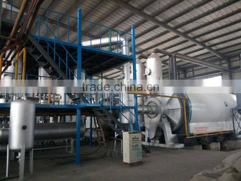 Cheap! waste tire oil recycling to diesel machine Waste tire/plastic pyrolysis plant