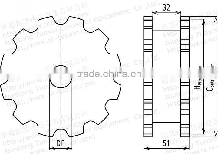 Classic Machined Plastic Chain Sprocket for 7100 Series