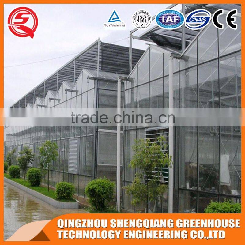 2017 8mm glass greenhouse multifunction system to build greenhouse